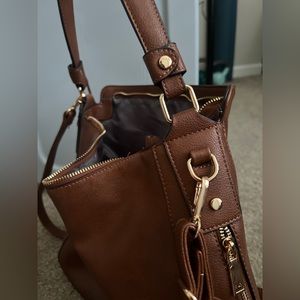 Faux Hobo Leather Handbag